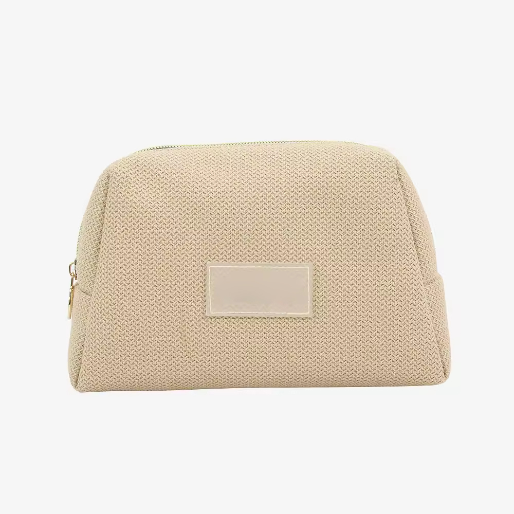 Bolsa de cosméticos impermeable de tela de punto