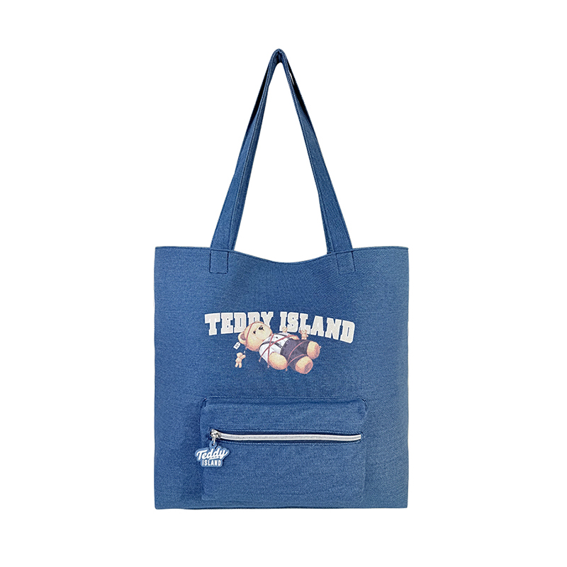 Bolso tote de mezclilla duradero de gran capacidad de Teddy Island